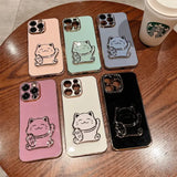 a phone case with a cat design on it