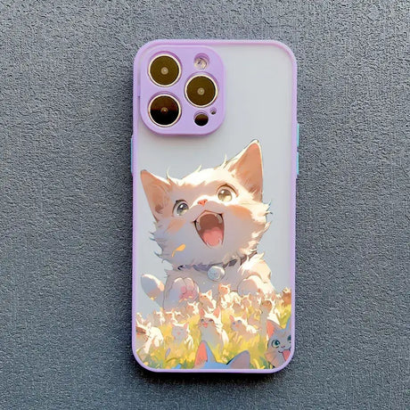 A phone case with a cat on it