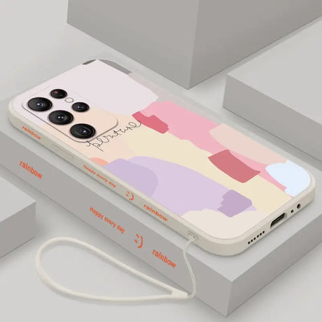 a phone case with a colorful abstract design