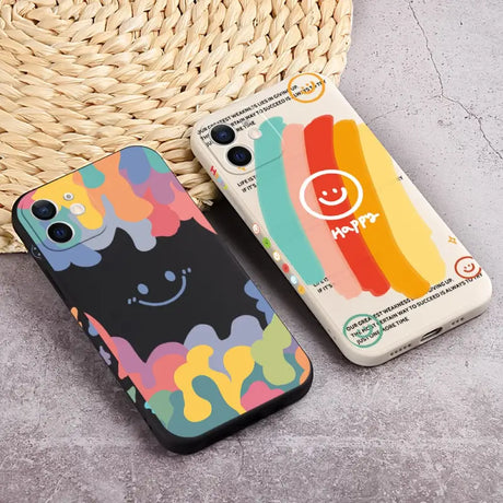 a phone case with a colorful pattern