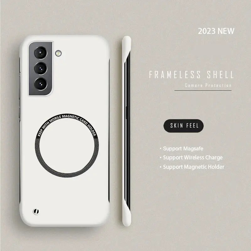 the phone case is designed to look like a circle