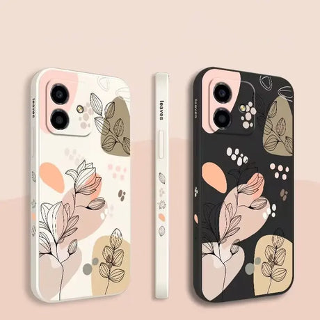 a phone case with a floral design