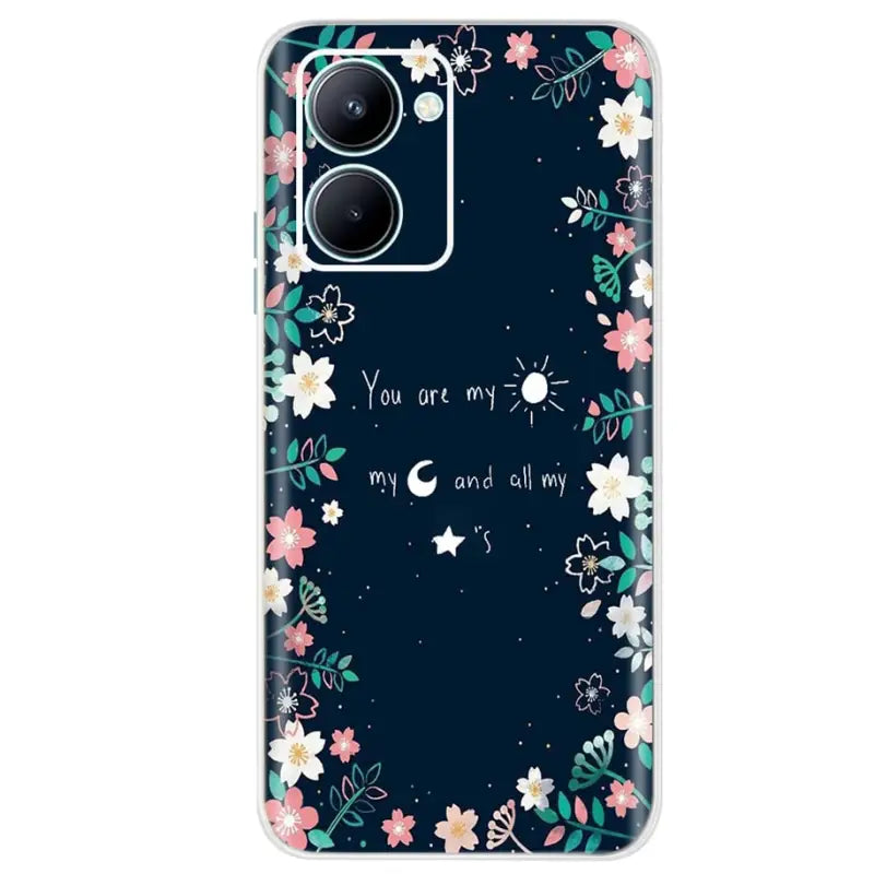 a phone case with a floral design