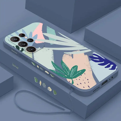 a phone case with a floral design