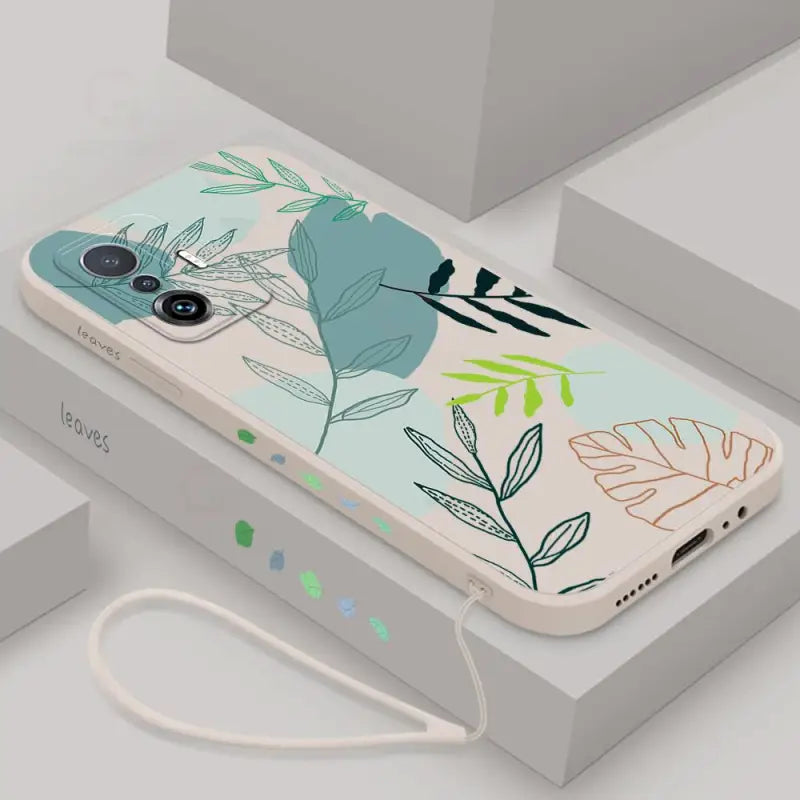 a phone case with a floral design