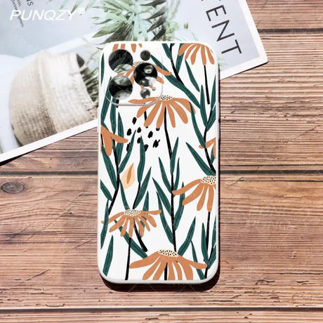 A phone case with a floral pattern