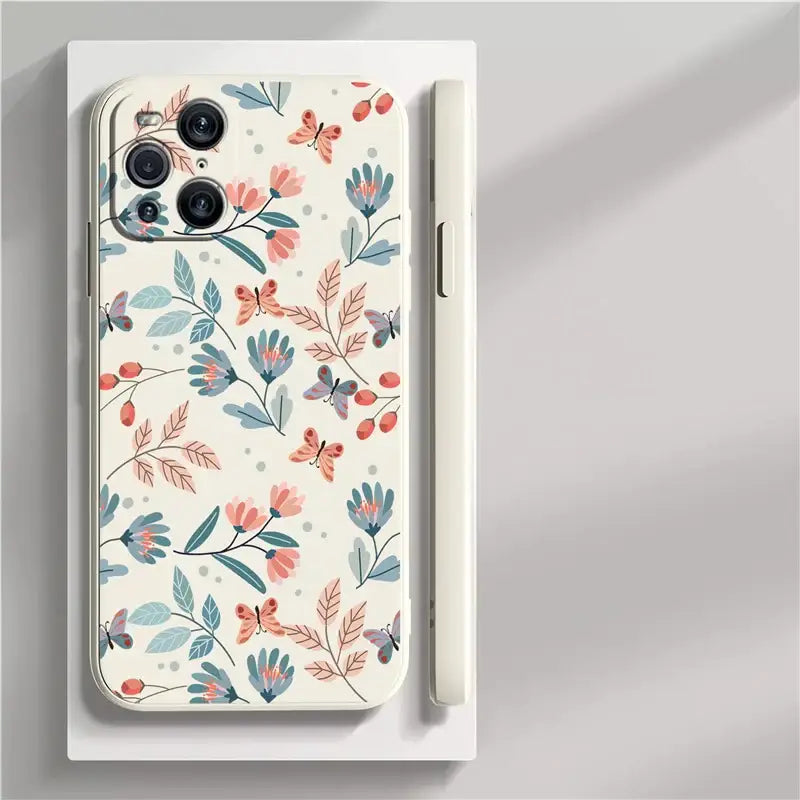 a phone case with a floral pattern