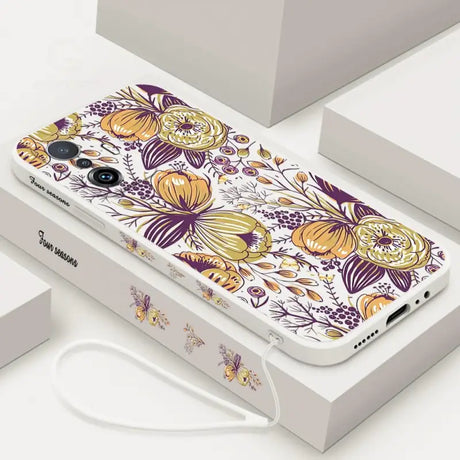 A phone case with a floral pattern