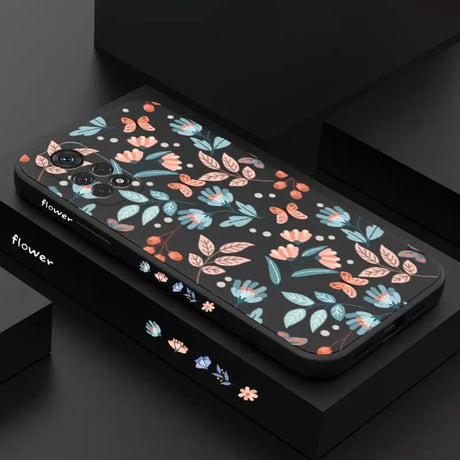 A phone case with a floral pattern