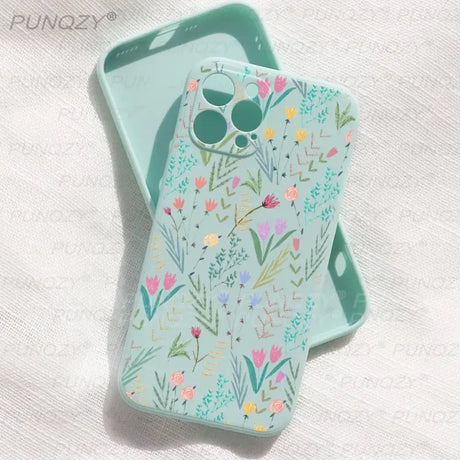 A phone case with a floral pattern on it