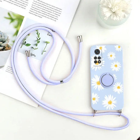 a phone case with a flower pattern on it