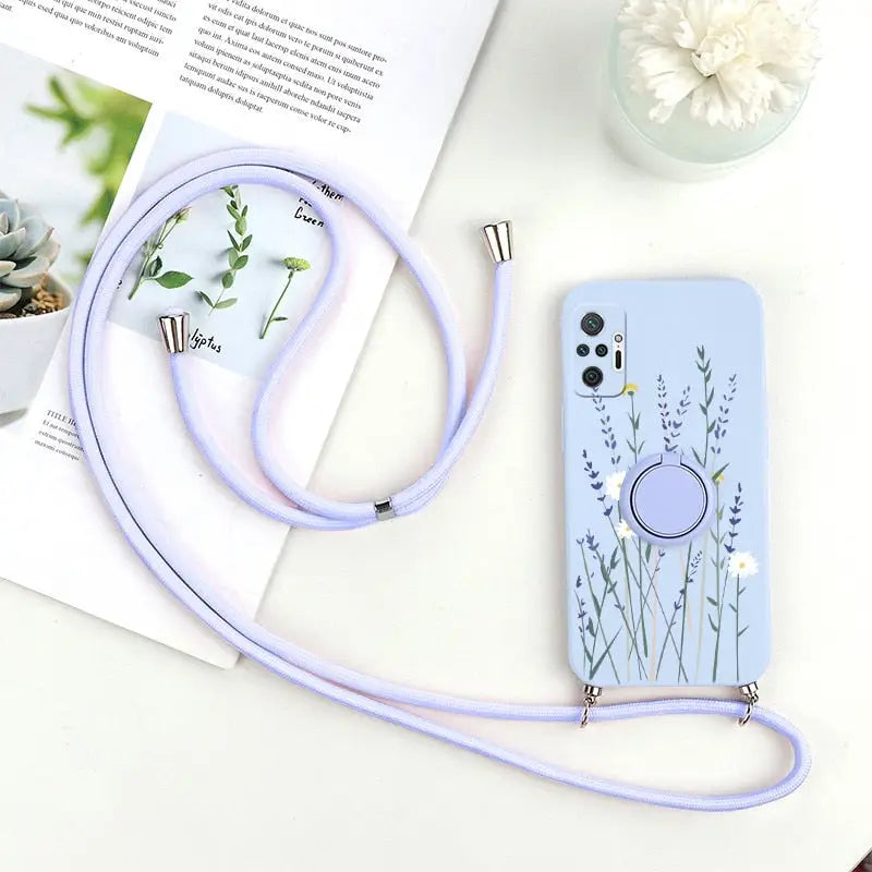 a phone case with a flower design on it
