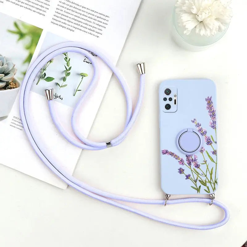 a phone case with a flower design on it