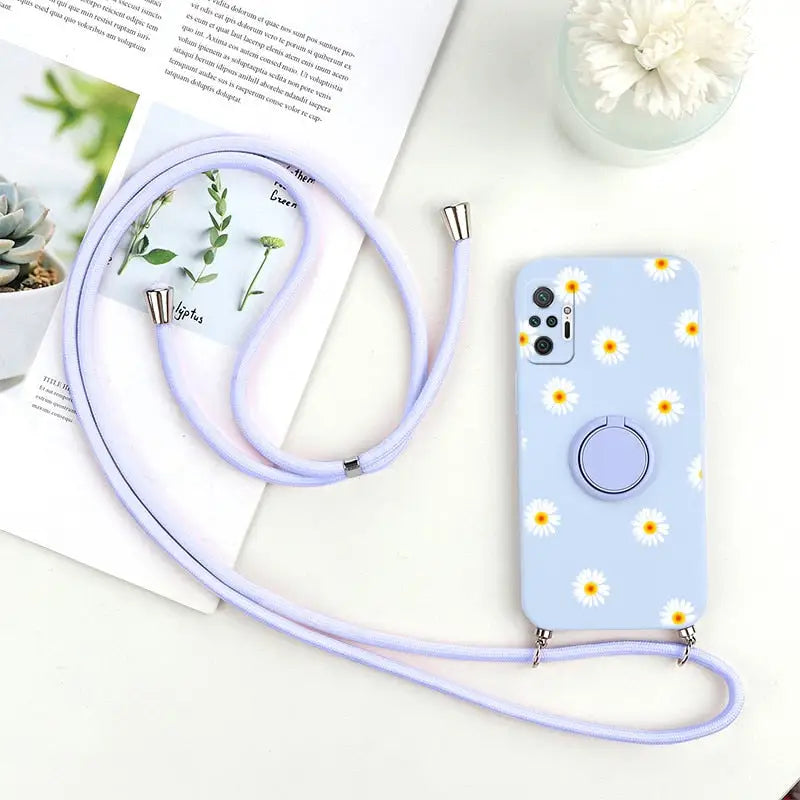 a phone case with a flower pattern on it