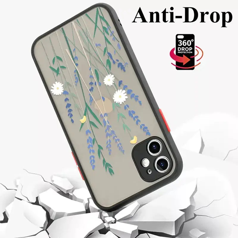 a phone case with a flower design on it