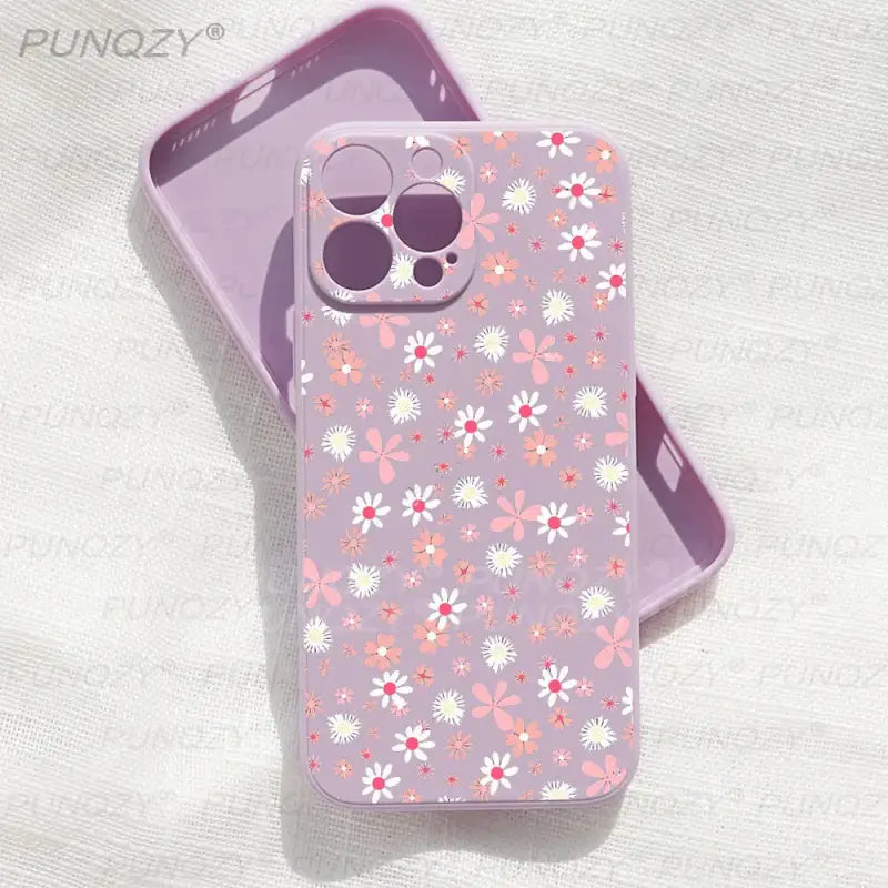 a phone case with a flower pattern on it