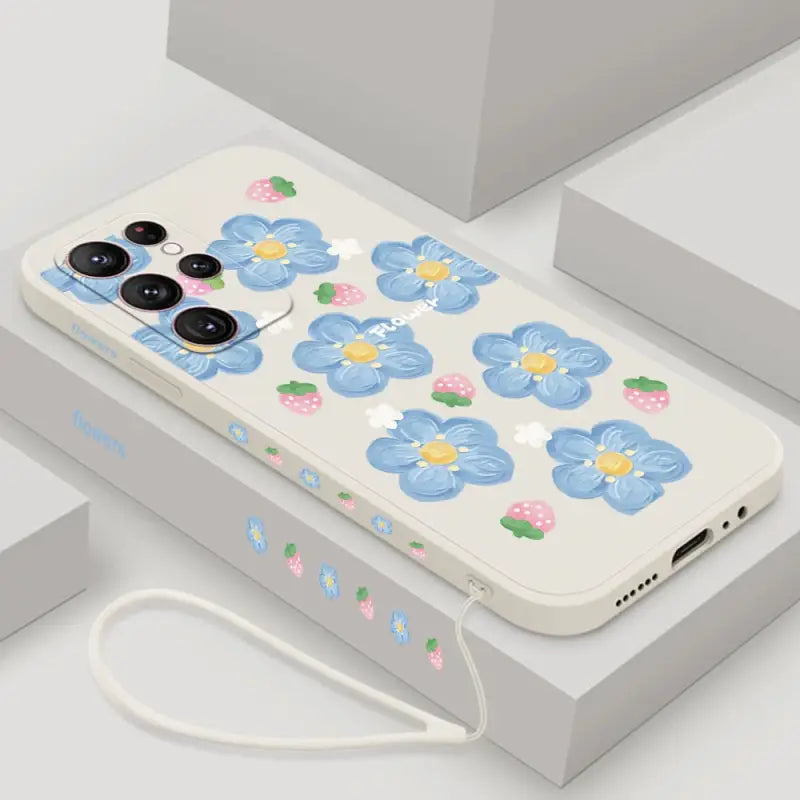 a phone case with flowers on it