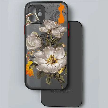 A phone case with flowers on it