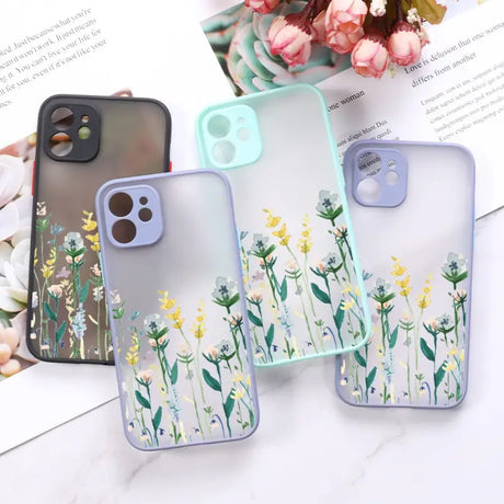 A phone case with flowers on it