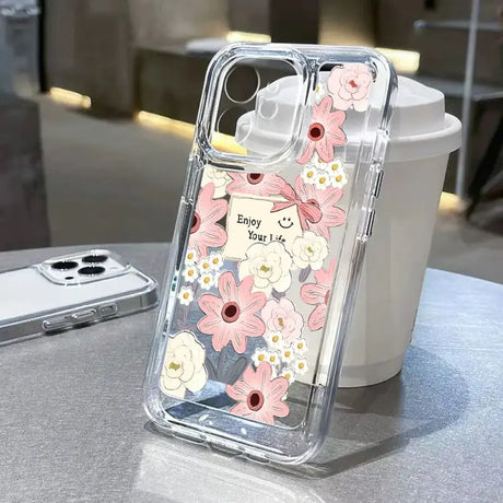 A phone case with flowers on it