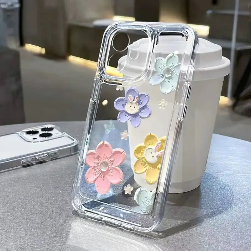 A phone case with flowers on it