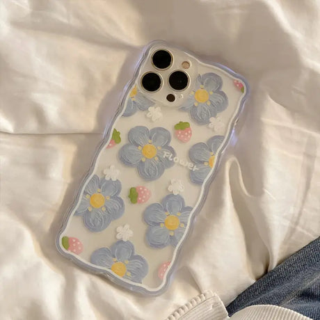 A phone case with flowers on it