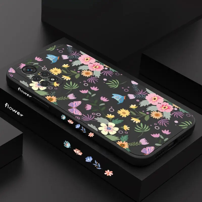 a phone case with flowers on it