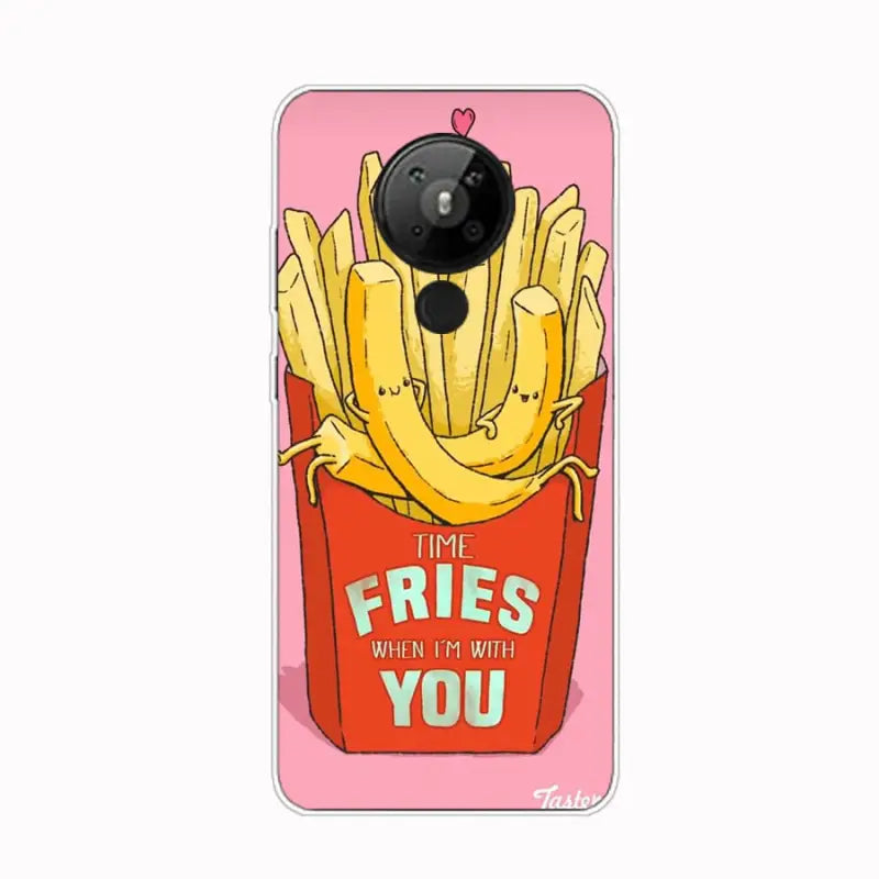 a phone case with a picture of a french fries box