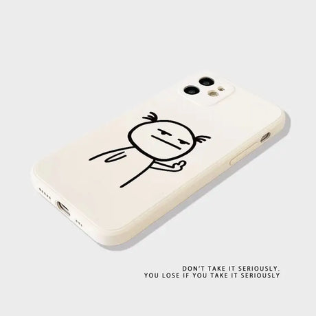 a phone case with a drawing of a cat