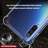the back of a phone case with a glass back and a metal frame
