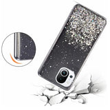 a phone case with glitter glitters on it
