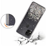 a phone case with glitter glitters on it