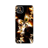 a phone case with a gold flower design