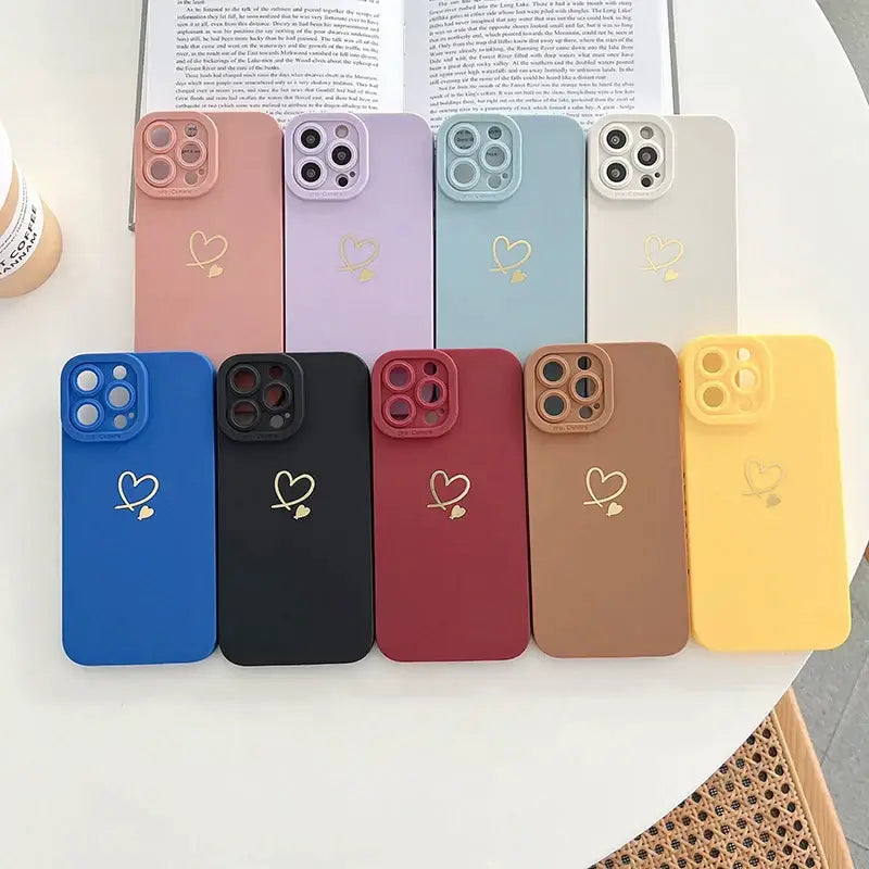 a phone case with heart and heart - shaped heart