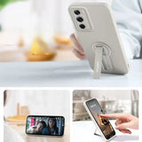 A phone case with an integrated kickstand.