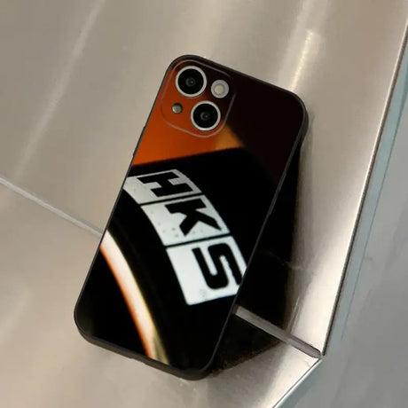 A phone case with a logo on it