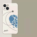 a phone case with a map of the world