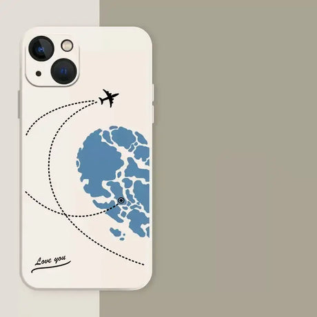 A phone case with a map of the world