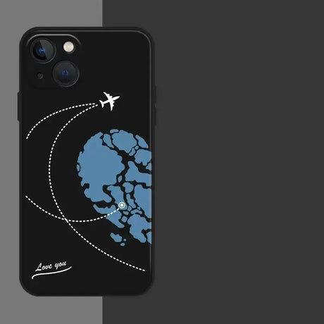 A phone case with a map of the world on it