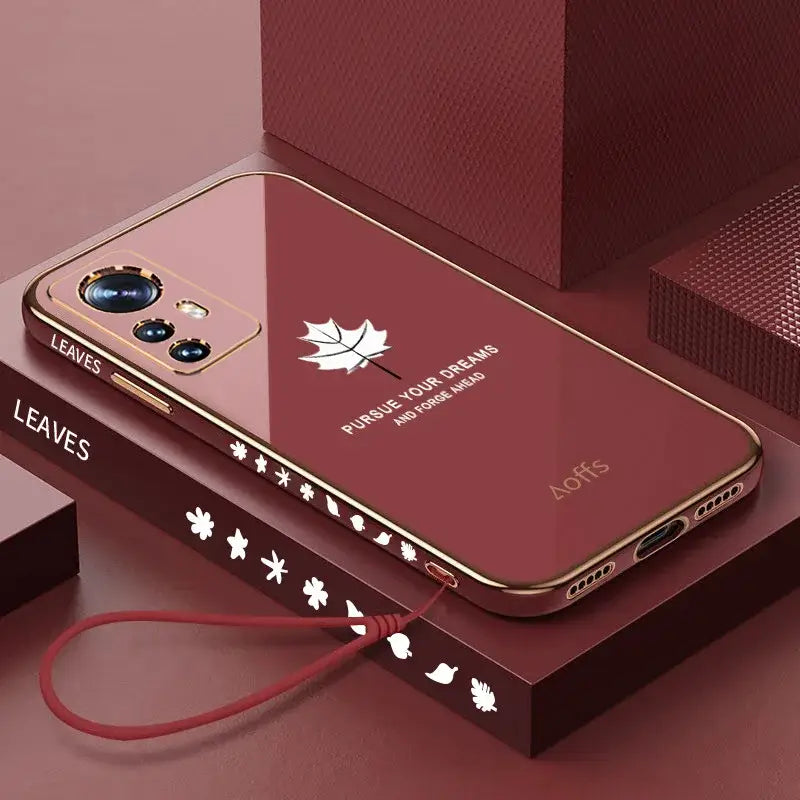 a phone case with a maple leaf design