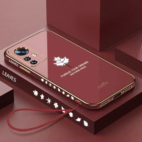 A phone case with a maple leaf design