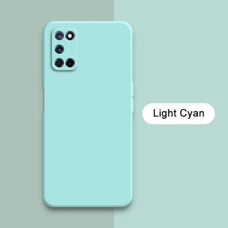 a light blue iphone case with the text light cy