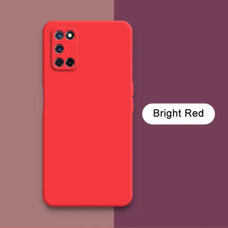 the red iphone case is shown with the text, bright red