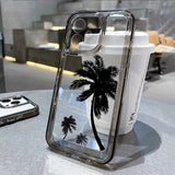 a phone case with a palm tree on it