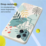 a phone case with a plant pattern on it