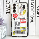 a phone case with a price tag on it