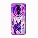 a phone case with a purple and blue dream catcher