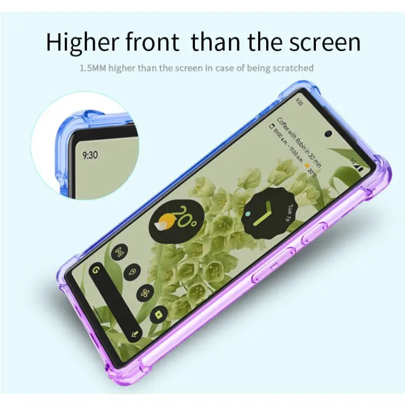 a phone case with a purple flower design