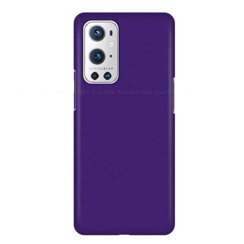 the back of the phone case is shown in purple