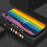a phone case with a rainbow rainbow design